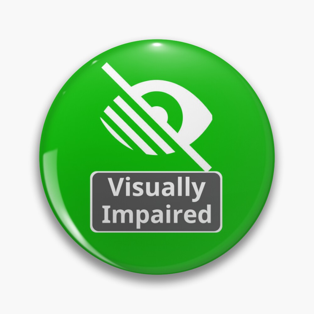 Visually Impaired Sticker for Sale by artlaila