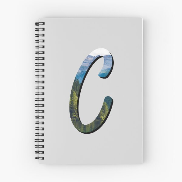 Item preview, Letter C Monogram Initial Forest Mountain Lake Variant designed and sold by quirkycounselor.