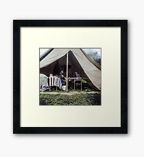 Antietam, Md. President Lincoln and Gen. George B. McClellan in the general's tent, September-October 1862. Framed Print