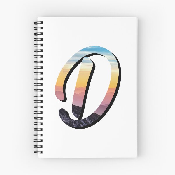 Item preview, Letter D Monogram Script Initial Pink Sunset Variant designed and sold by quirkycounselor.