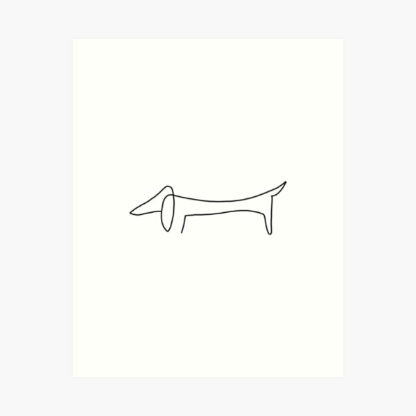 Item preview, Minimalistic Dachshund Drawing designed and sold by Andy Cunningham Designs.