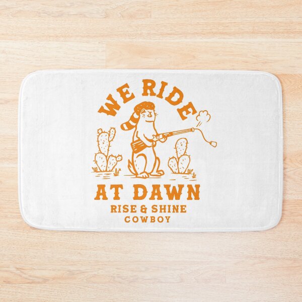 Item preview, We Ride At Dawn: Rise & Shine Cowboy. Funny Western Prairie Dog Art designed and sold by The Whiskey Ginger Design Shop.