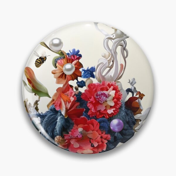 Item preview, Fleurs et abeilles: Part of the Abstract Blossoms Collection 2022. designed and sold by CherNikDesigns.