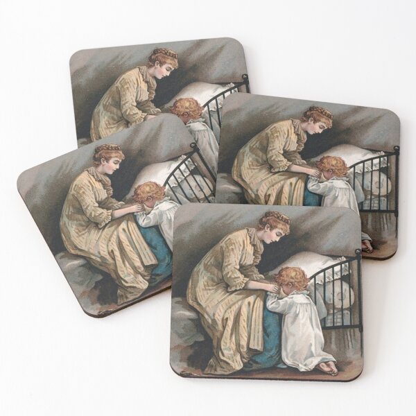 Item preview, Mother and child in prayer at bedtime designed and sold by LeJeuneGifts.