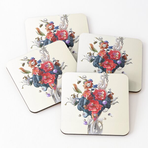 Item preview, Fleurs et abeilles: Part of the Abstract Blossoms Collection 2022. designed and sold by CherNikDesigns.