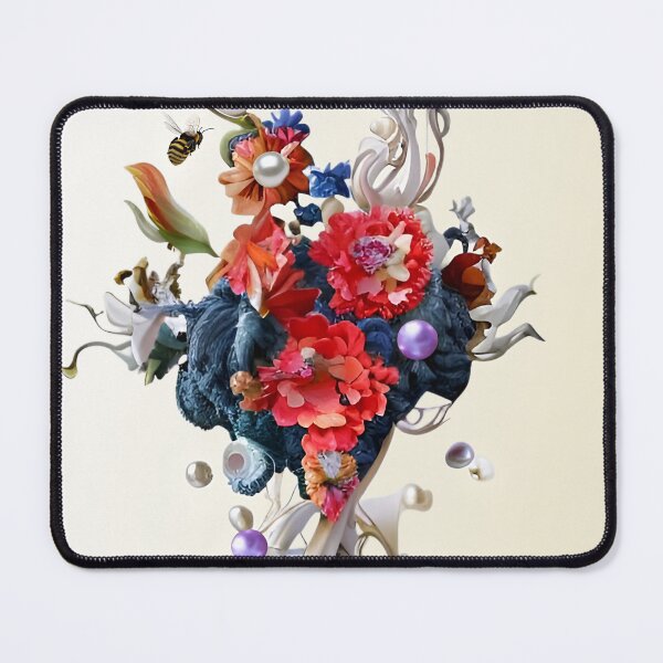 Item preview, Fleurs et abeilles: Part of the Abstract Blossoms Collection 2022. designed and sold by CherNikDesigns.