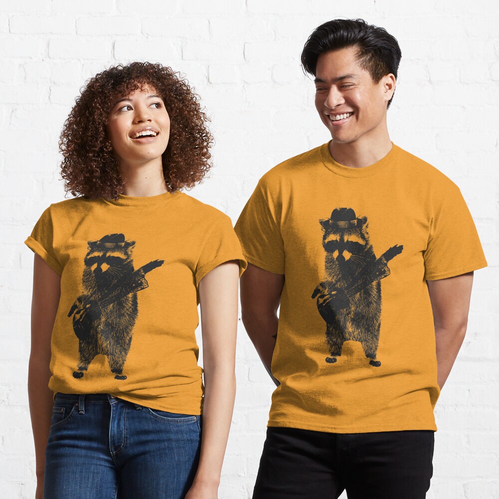 Raccoon wielding ukulele Classic T-Shirt
