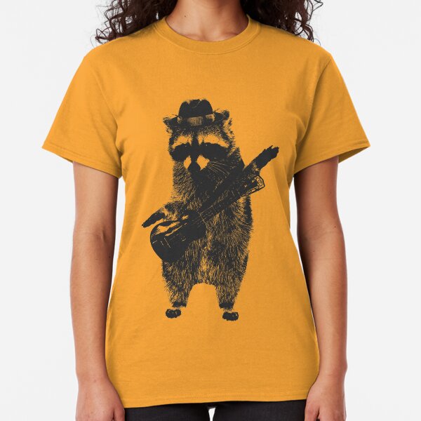Raccoon wielding ukulele Classic T-Shirt