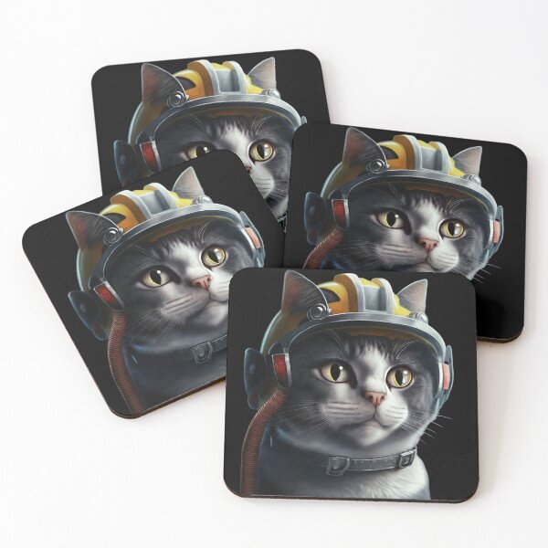 Item preview, Fireman cat designed and sold by AnimalArtPhotos.