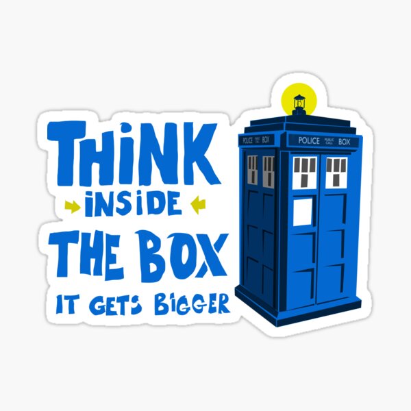 think inside the box Sticker