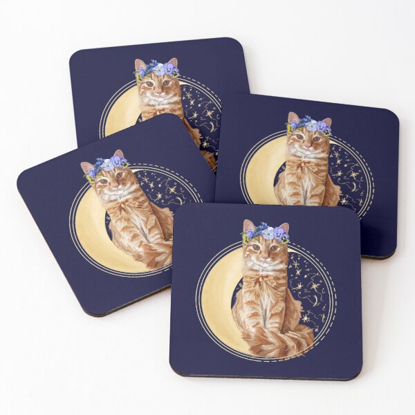 Item preview, Ginger Moon Cat designed and sold by DrawBotanical.