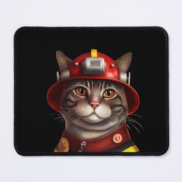 Item preview, Cat fireman designed and sold by AnimalArtPhotos.