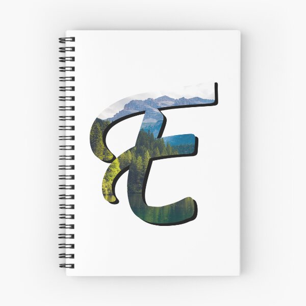 Item preview, Letter E Monogram Script Initial Forest Mountain Lake Variant designed and sold by quirkycounselor.