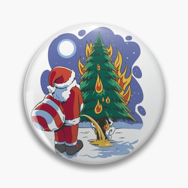 Artikelvorschau, Weihnachtsmann pinkelt auf einen brennenden Weihnachtsbaum entworfen und verkauft von Rob-Son.