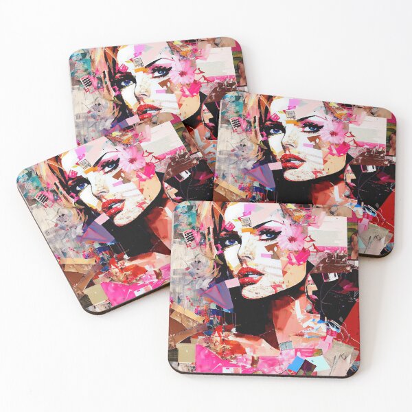 Item preview, Paper collage of a beautiful woman - "Be my valentine" series designed and sold by GuerillaDesign.