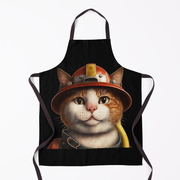Item preview, Fireman cat outfit designed and sold by AnimalArtPhotos.