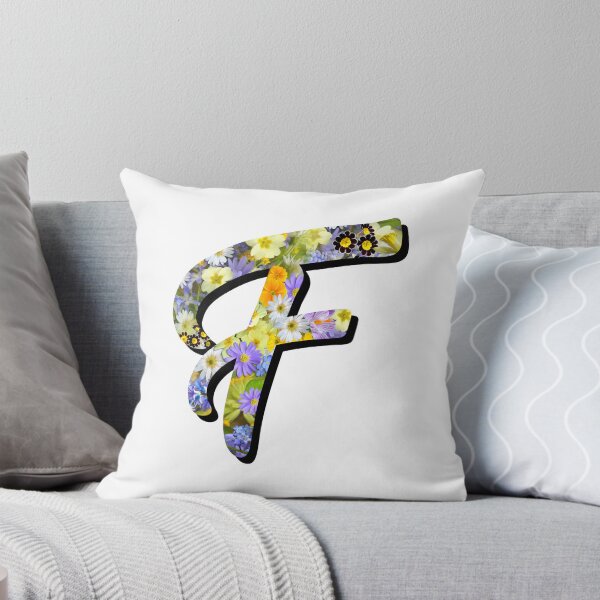 Item preview, Letter F Monogram Script Initial Floral Variant designed and sold by quirkycounselor.