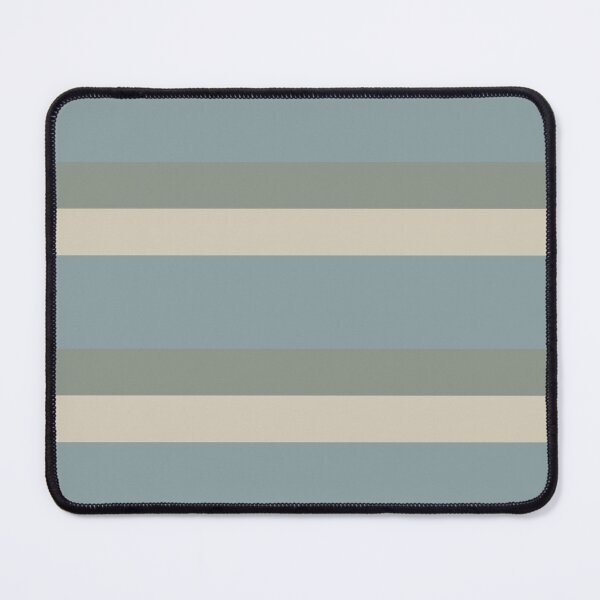 Item preview, Neutral Green and Tan with Neutral Blue Wide Horizontal Stripe designed and sold by rhombusOnion.