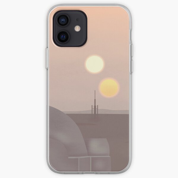 Cartel de viaje retro de Tatooine Funda blanda para iPhone