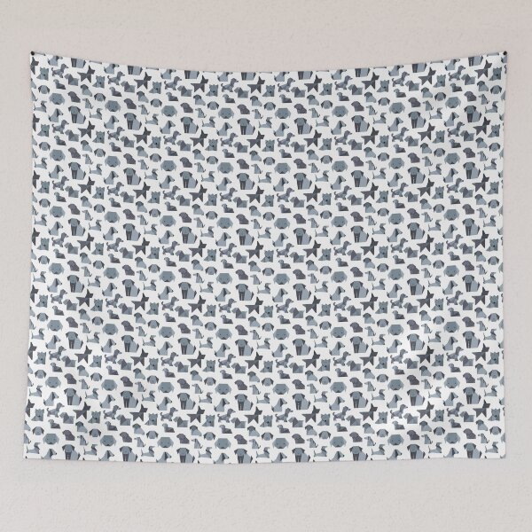 Item preview, Origami Dogs - Flat Design in Shades of Gray designed and sold by Neitherworld-BJ.