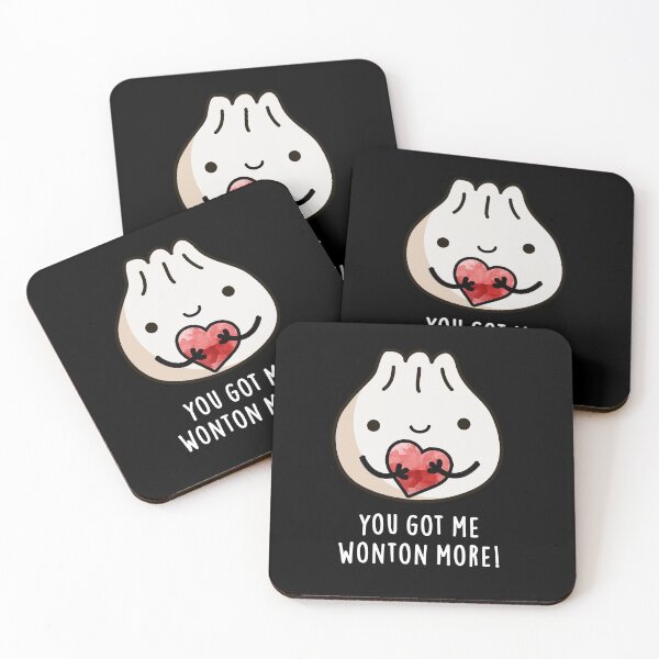 Item preview, You Got Me Wonton More Funny Dimsum Puns (Dark BG) designed and sold by punnybone.