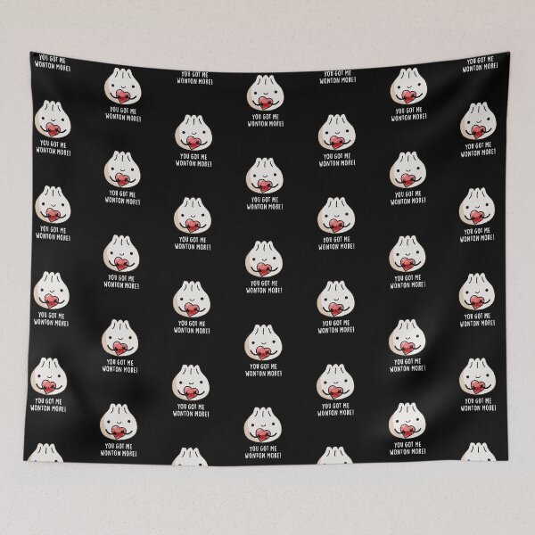 Item preview, You Got Me Wonton More Funny Dimsum Puns (Dark BG) designed and sold by punnybone.
