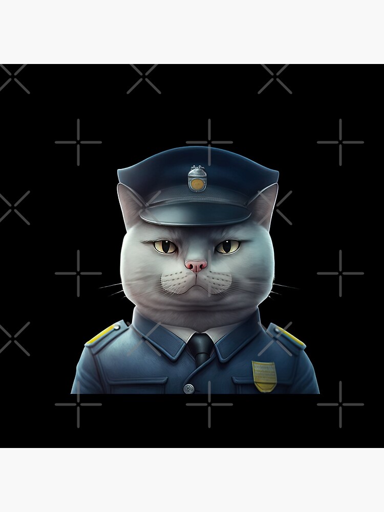 Cat police service Sticker for Sale by AnimalArtPhotos