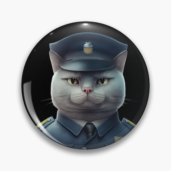 Item preview, Police cat designed and sold by AnimalArtPhotos.