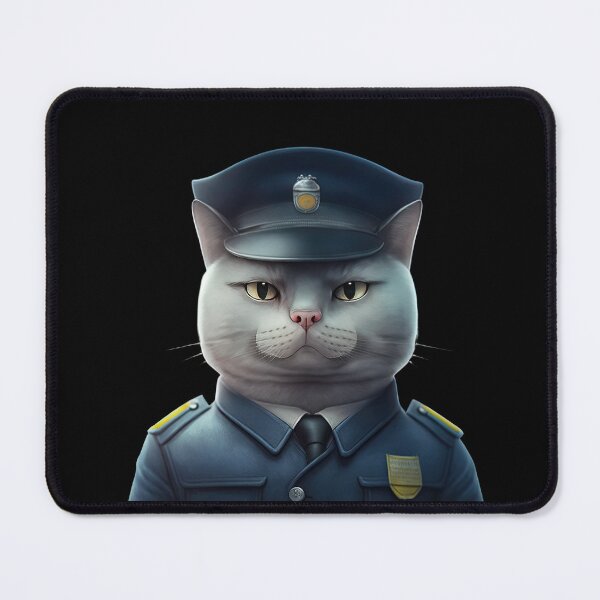 Item preview, Police cat designed and sold by AnimalArtPhotos.