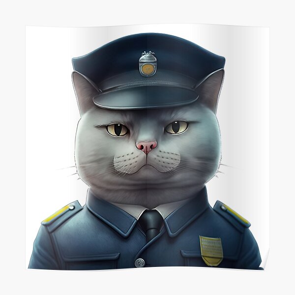 Persian Cat Police Officer' Poster by Stonemask