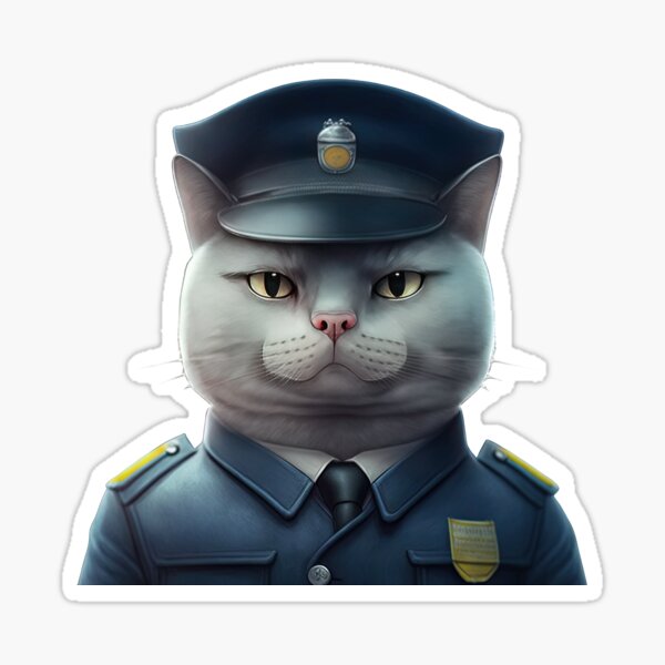 Cat Police Sticker - Cat Police Eyes On You - Discover & Share GIFs