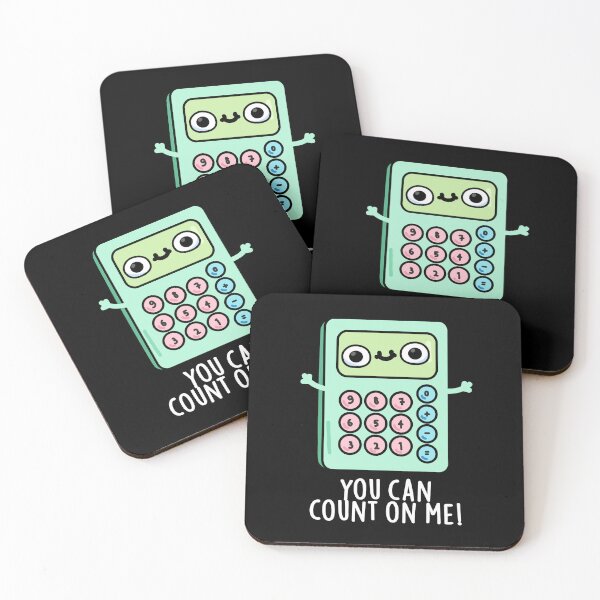 Item preview, You Can Count On Me Funny Calculator Puns (Dark BG) designed and sold by punnybone.
