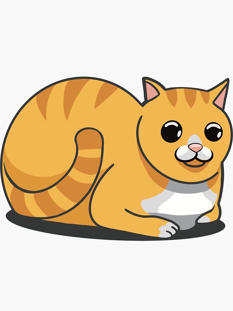 "Cat Loaf Orange" Sticker for Sale by tonydartworks Redbubble