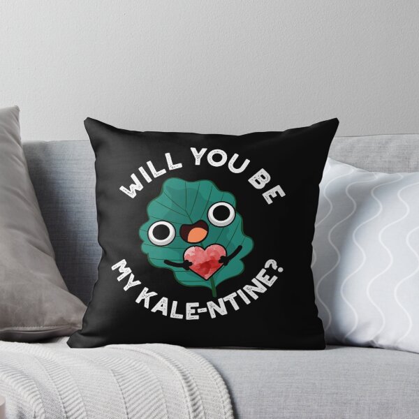 Item preview, Will You Be My Kale-entine Funny Valentine Puns (Dark BG) designed and sold by punnybone.
