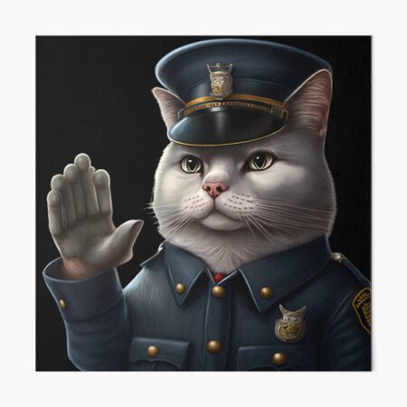 Cat police service Sticker for Sale by AnimalArtPhotos in 2023