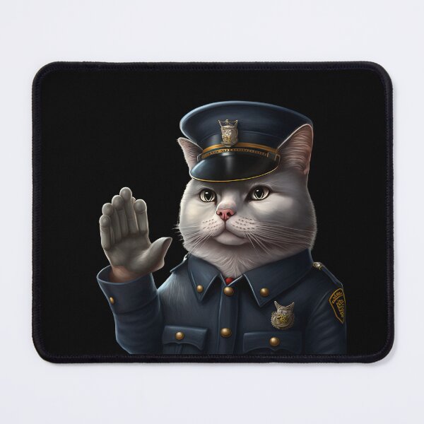 Item preview, Police officer cat designed and sold by AnimalArtPhotos.