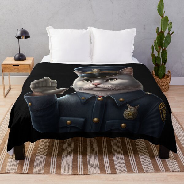 Item preview, Police officer cat designed and sold by AnimalArtPhotos.