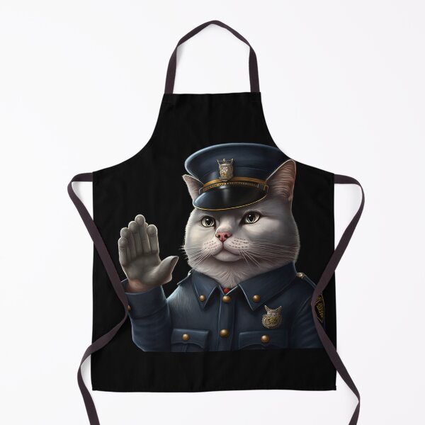Item preview, Police officer cat designed and sold by AnimalArtPhotos.