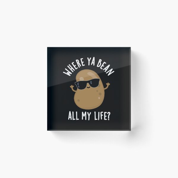 Item preview, Where Ya Bean All My Life Funny Veggie Puns (Dark BG) designed and sold by punnybone.