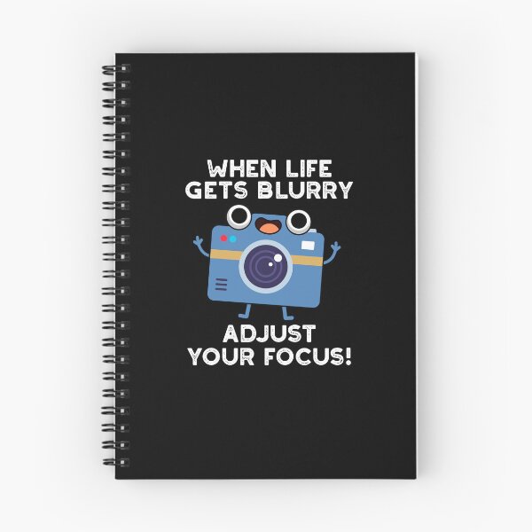 Item preview, When Life Gets Blurry Adjust Your Focus Funny Camera Puns (Dark BG) designed and sold by punnybone.