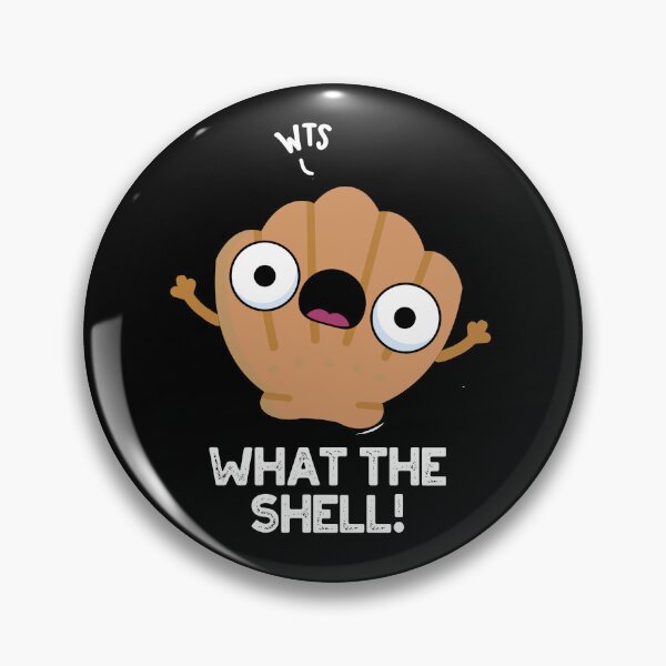 Item preview, What The Shell Funny Animal Sea Shell Puns (Dark BG) designed and sold by punnybone.