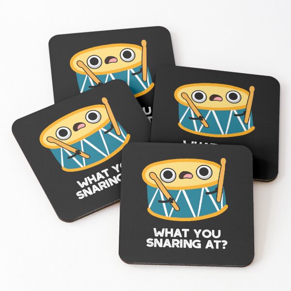 Item preview, What You Snaring At Funny Drummer Drum Puns (Dark BG) designed and sold by punnybone.