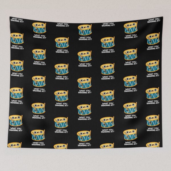 Item preview, What You Snaring At Funny Drummer Drum Puns (Dark BG) designed and sold by punnybone.