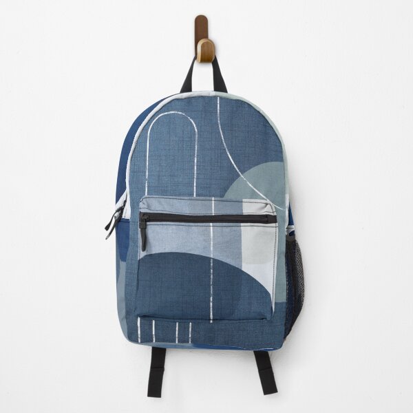 Item preview, Mid Century Blue Linen designed and sold by UrbanEpiphany.