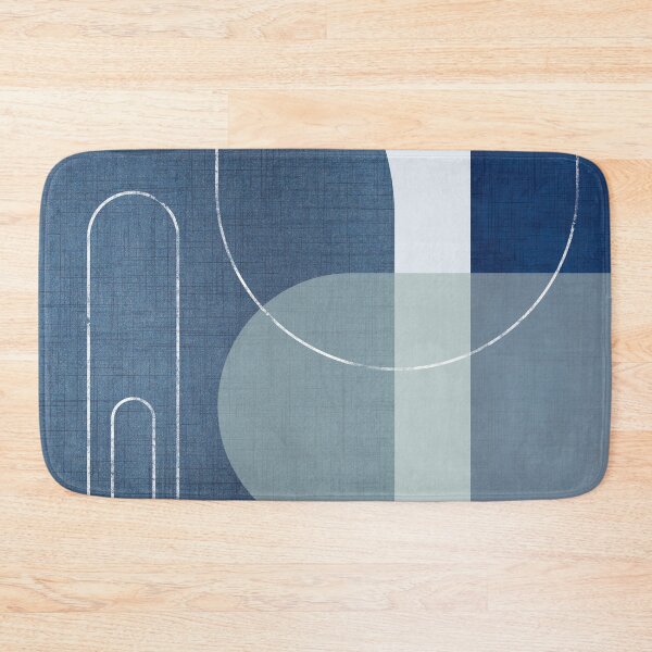 Item preview, Mid Century Blue Linen designed and sold by UrbanEpiphany.