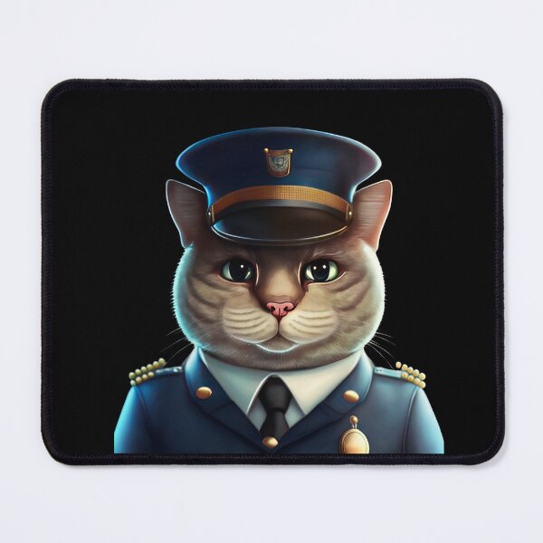 Item preview, Officer cat designed and sold by AnimalArtPhotos.