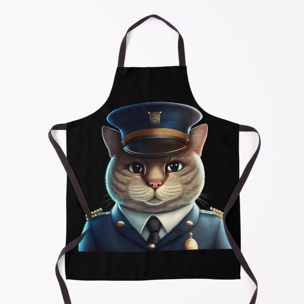 Item preview, Officer cat designed and sold by AnimalArtPhotos.