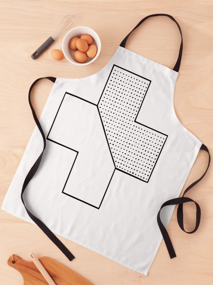 Thumbnail 1 of 6, Apron, Abstract Plus Sign Pattern Design designed and sold by freshWaterCo.