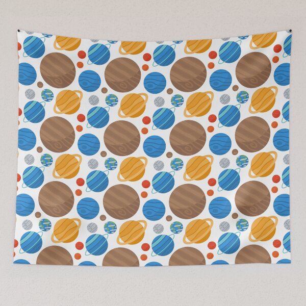 Item preview, The Solar System Planets - Fun and Colorful Flat Vector Design Pattern designed and sold by Neitherworld-BJ.