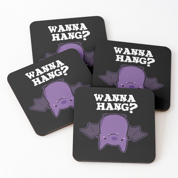 Item preview, Wanna Hang Funny Animal Bat Puns (Dark BG) designed and sold by punnybone.